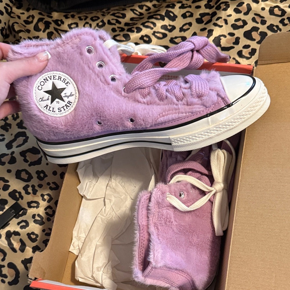 Converse Fuzzy Lavender High-Tops